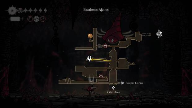 Hollow Knight Silksong - Localizacin en el mapa del jefe final Grandes Moscarolas