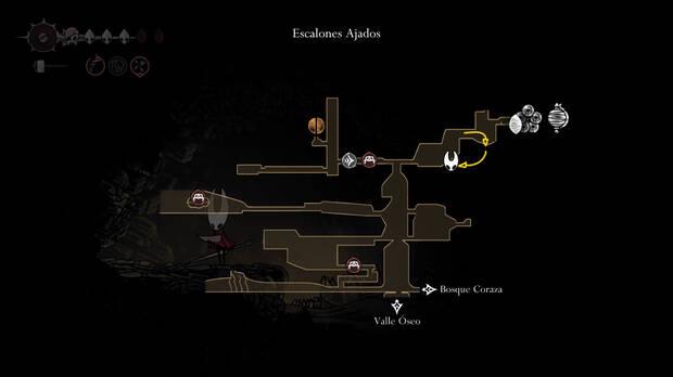 Hollow Knight Silksong - Ubicación en el mapa de Metal artesano 04