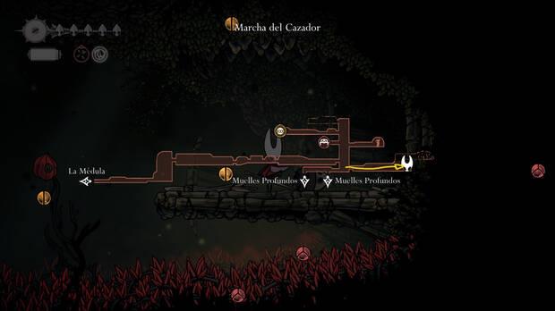 Hollow Knight Silksong - Ubicación en el mapa de Relicario de memorias 01