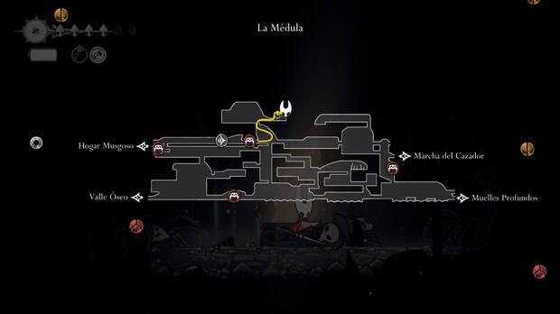 Hollow Knight Silksong - Ubicación en el mapa de Relicario de memorias 05