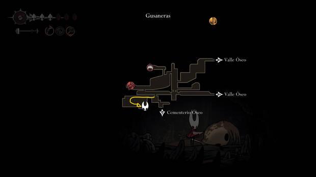 Hollow Knight Silksong - Ubicación en el mapa de Relicario de memorias 07
