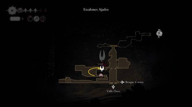 Hollow Knight Silksong - Ubicación en el mapa de Relicario de memorias 08
