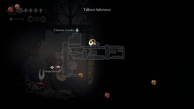 Hollow Knight Silksong - Ubicación en el mapa de Relicario de memorias 09
