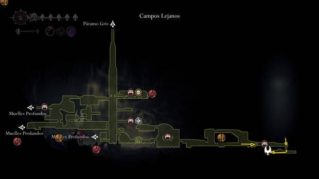 Hollow Knight Silksong - Ubicación en el mapa de Arpa rúnica 02