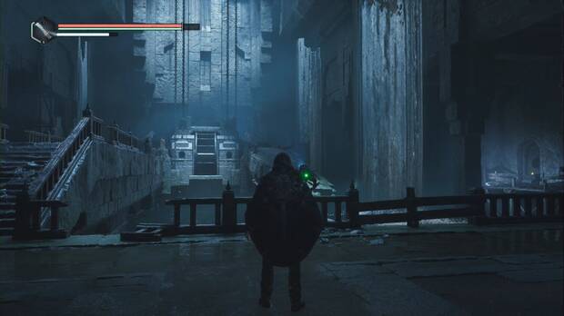 Hell is Us - Lago Cynon, sala de las cascadas tras la puerta de los emblemas