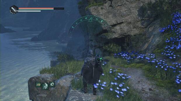 Hell is Us - Cmaras de conocimiento prohibido, sendero bajo el mirador de las mesas del Lago Cynon que lleva  hasta la Cmara del lago