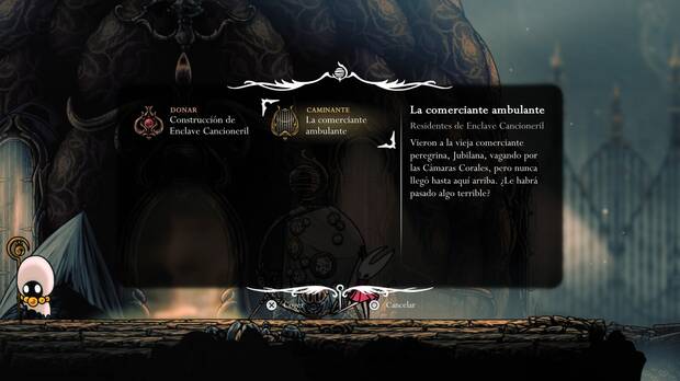 Hollow Knight Silksong - Dónde se desbloquea la misión La comerciante ambulante