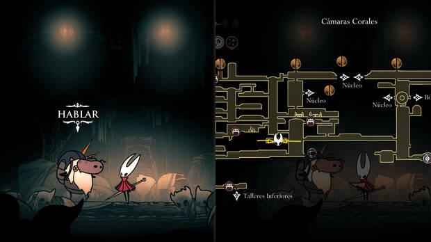 Hollow Knight Silksong - Localización en el mapa de Jubilana en la misión La comerciante ambulante