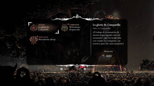 Hollow Knight Silksong - Dónde se desbloquea la misión La gloria de Campanilla
