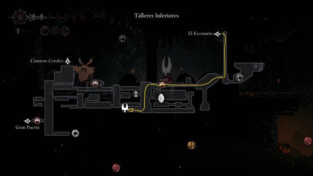Hollow Knight Silksong - Ubicación en el mapa de la pulga perdida 17
