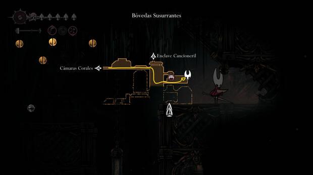 Hollow Knight Silksong - Ubicación en el mapa de Cilindro de salmo 01