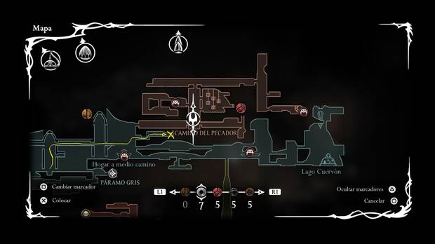 Hollow Knight Silksong - Ubicación en el mapa de la pulga perdida 09