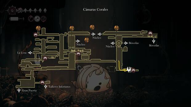 Hollow Knight Silksong - Ubicación en el mapa de la vía campana 10