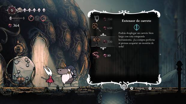 Hollow Knight Silksong - Cómo conseguir la herramienta Extensor de carrete
