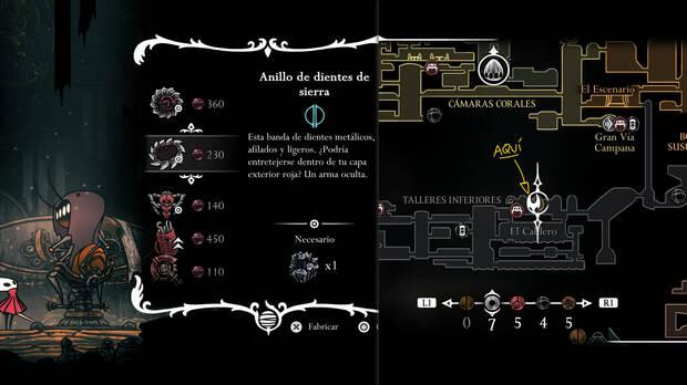 Hollow Knight Silksong - Cómo conseguir la herramienta Anillo de dientes de sierra y localización