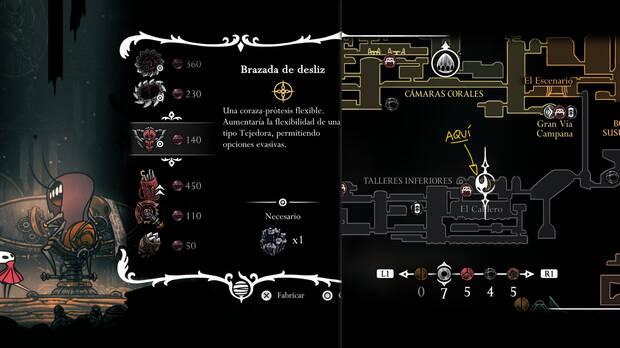 Hollow Knight Silksong - Cómo conseguir la herramienta Brazada de desliz y localización
