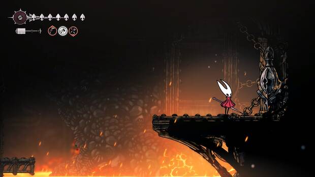 Hollow Knight Silksong - Puerta de los Muelles Profundos para abrir con una llave simple