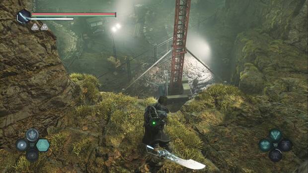 Hell is Us - Marastan, antena a la salida de uno de los túneles de las cuevas de Marastan