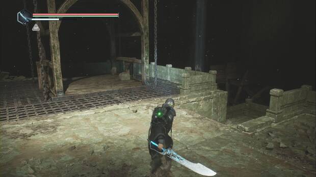 Hell is Us - La Torre de Arcas, escaleras junto al montacargas de la parte final del subterrneo de la Torre de Arcas