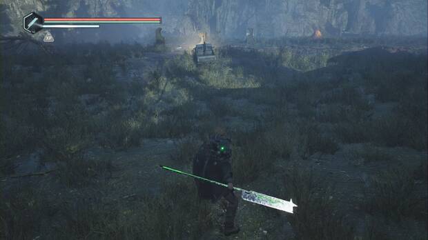 Hell is Us - Abada Pathem, ubicacin del coche abandonado y la pira de libros que sealan el camino a la Abada Pathem