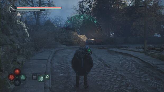 Hell is Us - Abada Pathem, camioneta tras la que se encuentra el cementerio de Jova