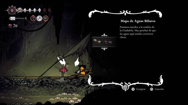 Hollow Knight Silksong - Dónde conseguir el mapa de las Aguas Biliares