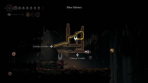 Hollow Knight Silksong - Ubicación en el mapa de la herramienta Mosca mecánica