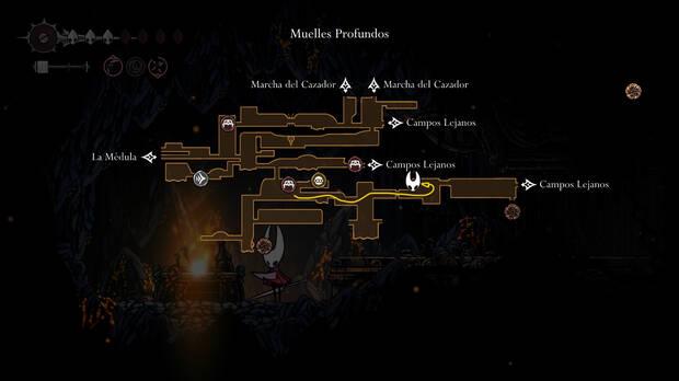 Hollow Knight Silksong - Ubicación en el mapa de la herramienta Piedra de pedernal