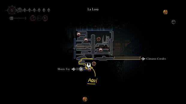 Hollow Knight Silksong - Ubicación en el mapa de la pulga perdida 19
