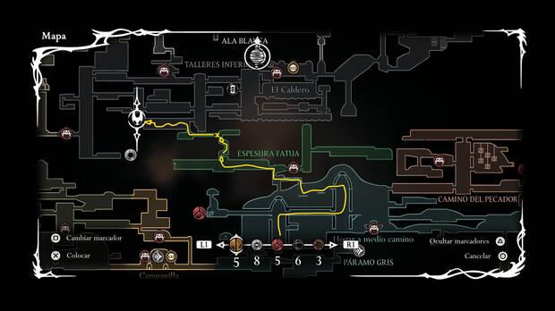 Hollow Knight Silksong - Ubicación en el mapa de la pulga perdida 21