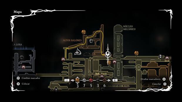 Hollow Knight Silksong - Ubicacin en el mapa de la Estacin Ventrica 05