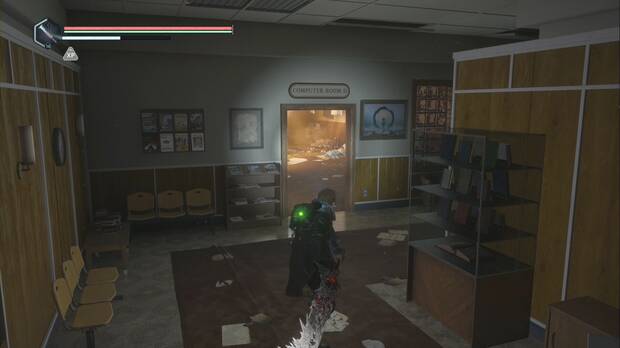 Hell is Us - Biblioteca Nacional de Lethe, entrada de la sala de ordenadores