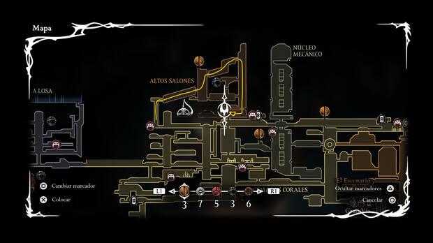 Hollow Knight Silksong - Localizacin de puerta de los Altos Salones para abrir con una llave simple