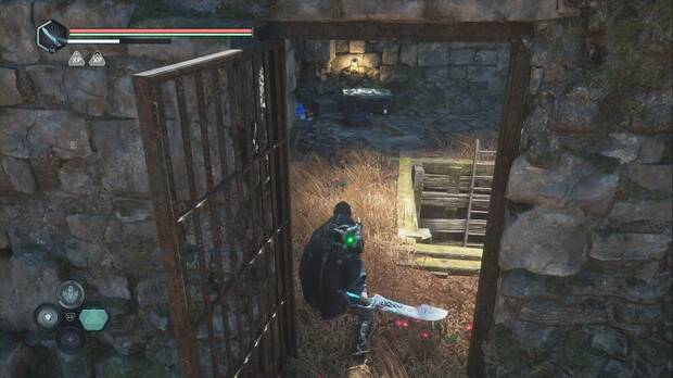 Hell is Us - Las fauces de la serpiente, punto donde se usa la Serpiente de dos cabezas en un cofre de la torre en ruinas en las Colinas Vyssa