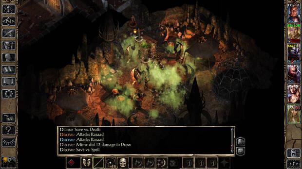 captura oficial de la jugabilidad de baldur's gate 2