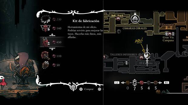 Hollow Knight Silksong - Cómo conseguir la mejora del kit de fabricación 03 y localización en el mapa
