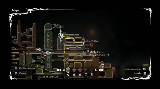 Hollow Knight Silksong - Ubicacin en el mapa de la Estacin Ventrica 06