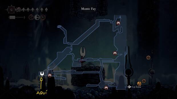 Hollow Knight Silksong - Localización del fragmento de máscara 10