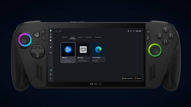 Imagen de la nueva app de Xbox en ROG Xbox Ally.