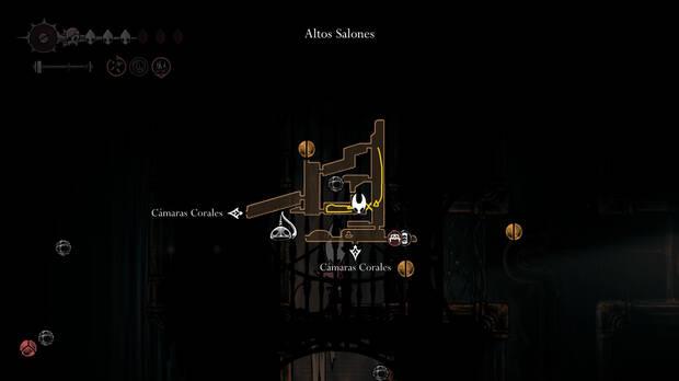 Hollow Knight Silksong - Ubicación en el mapa de Cilindro de salmo 02