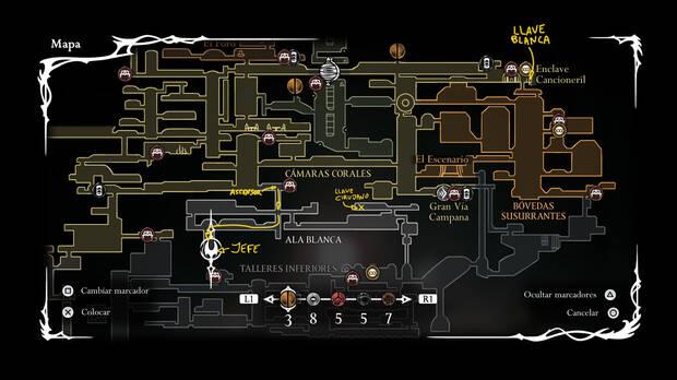Hollow Knight Silksong - Ubicación en el mapa del corazón de seda 02