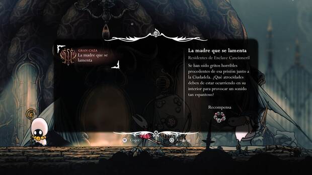 Hollow Knight Silksong - Dónde se desbloquea la misión La madre que se lamenta