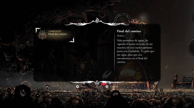 Hollow Knight Silksong - Dónde se desbloquea la misión Final del camino