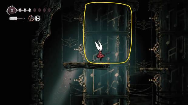 Hollow Knight Silksong - Solución de la mitad alta de la primera torre de la melodía de los Arquitectos