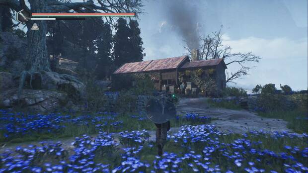 Hell is Us - La Forja Límbica, ubicación de la Botella de Hidromiel - Llena junto al edificio al nordeste del embalse del Lago Cynon