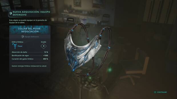 Hell is Us - Equipo defensivo, Collar del pesar - Negociación