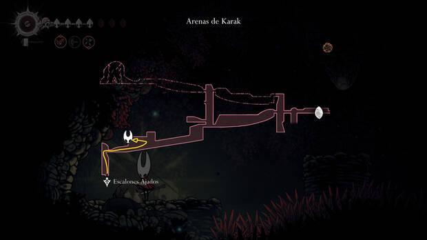 Hollow Knight Silksong - Ubicación en el mapa de Relicario de memorias 14