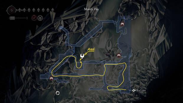 Hollow Knight Silksong - Ubicación en el mapa de la pulga perdida 30