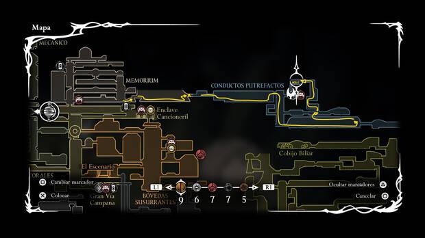 Hollow Knight Silksong - Ubicación en el mapa de la pulga perdida 27