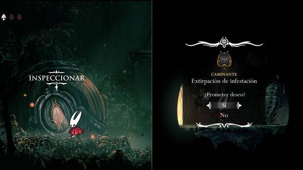 Hollow Knight Silksong - Completar la misin Extirpacin de infestacin para desbloquear por completo el Blasn de la Bruja